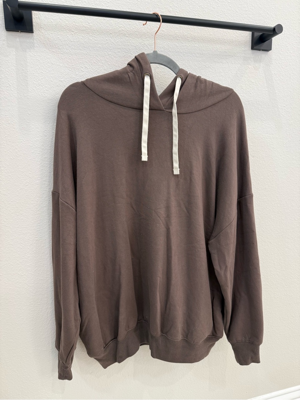 Espresso Brown Hooded Pullover Sweatshirt